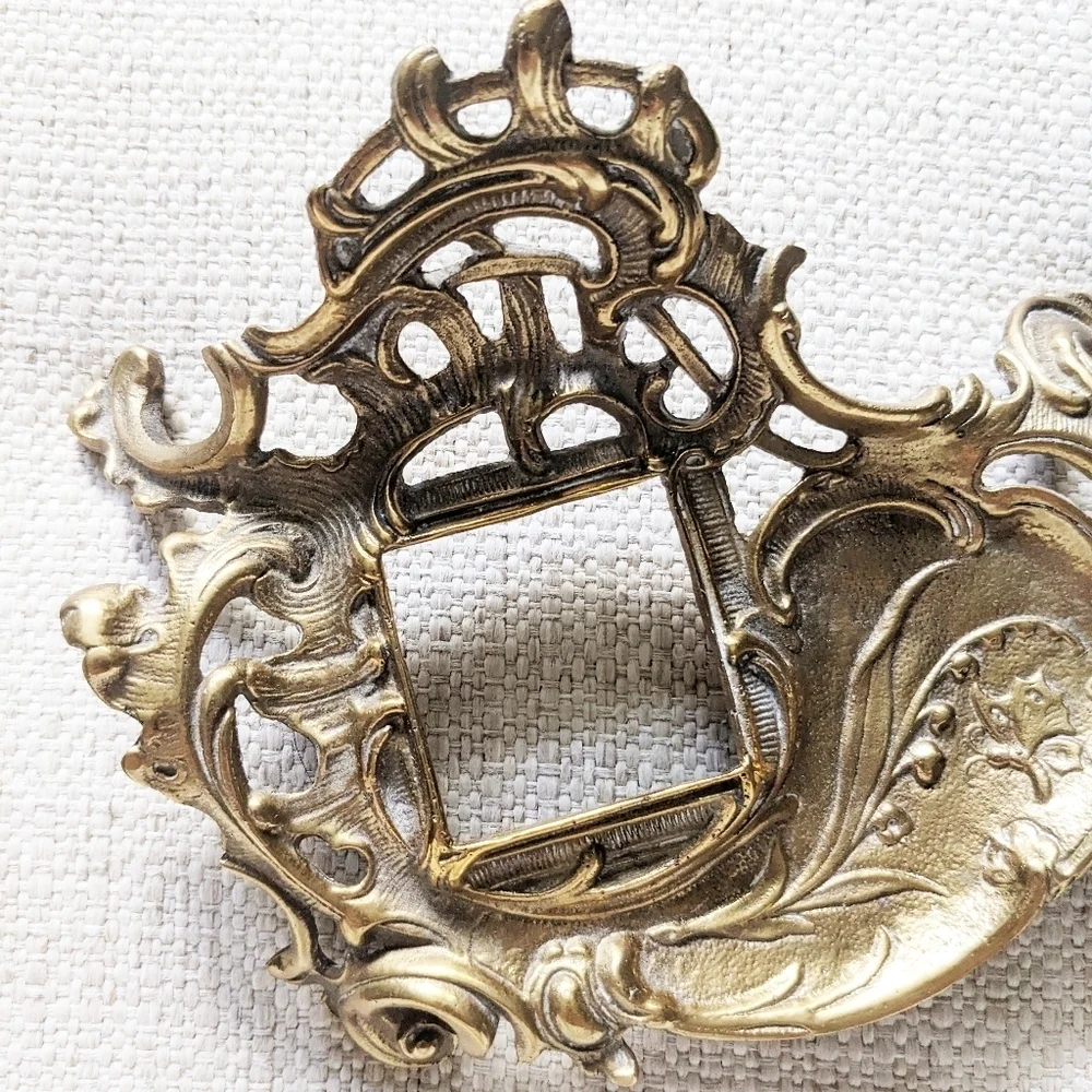 Vtg Handmade Brass Art Nouveau Victorian Inkwell Lenwile Ardalt Art Ware Taiwan